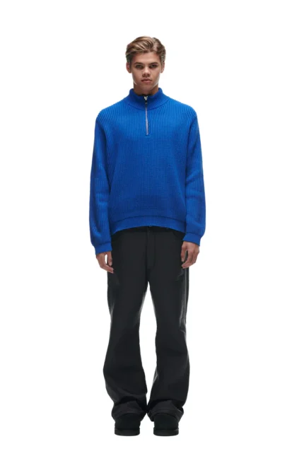 6 mp X W22 COZY DROP HALFZIP KNIT ROYAL BLUE