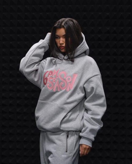 6pm Season logo Grey Hoodie