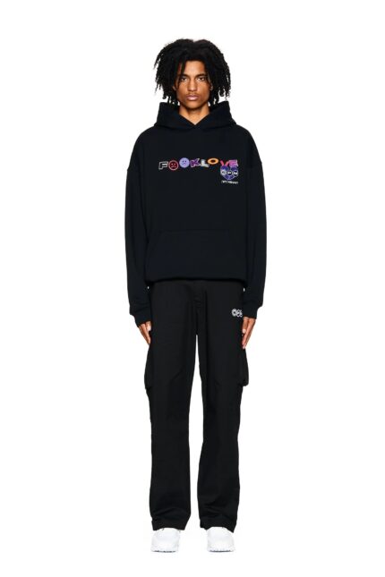 6PM FUCK LOVE HOODIE BLACK