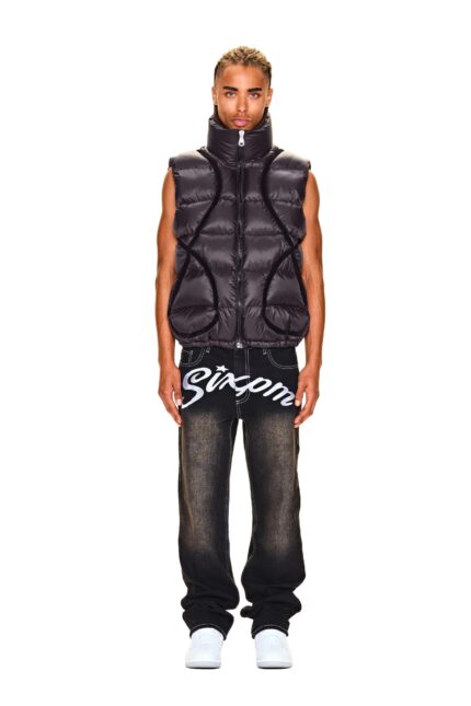 6PM LABEL VEST BLACK